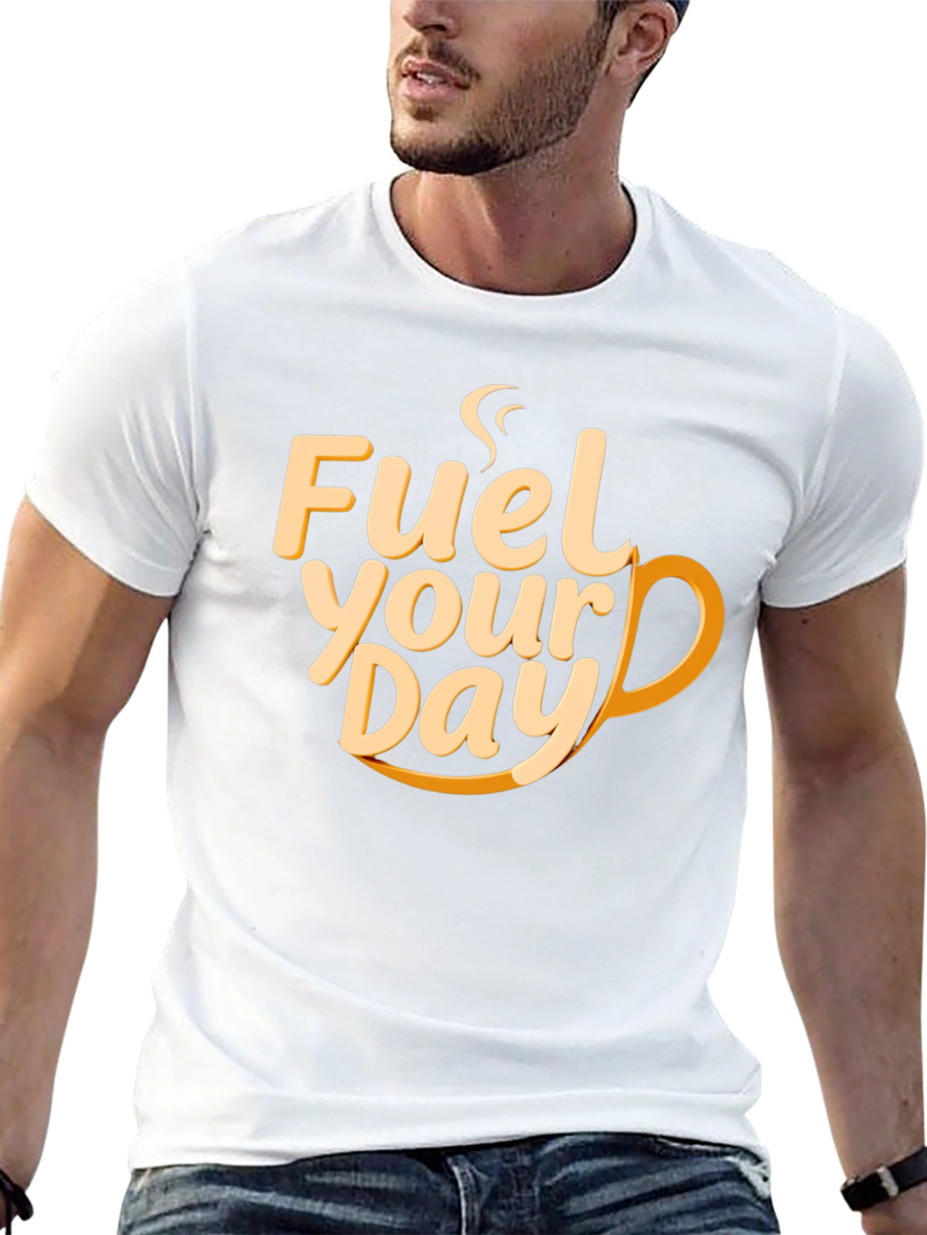 Fuel Your Day Black T-Shirt - Coffee Lover Tee