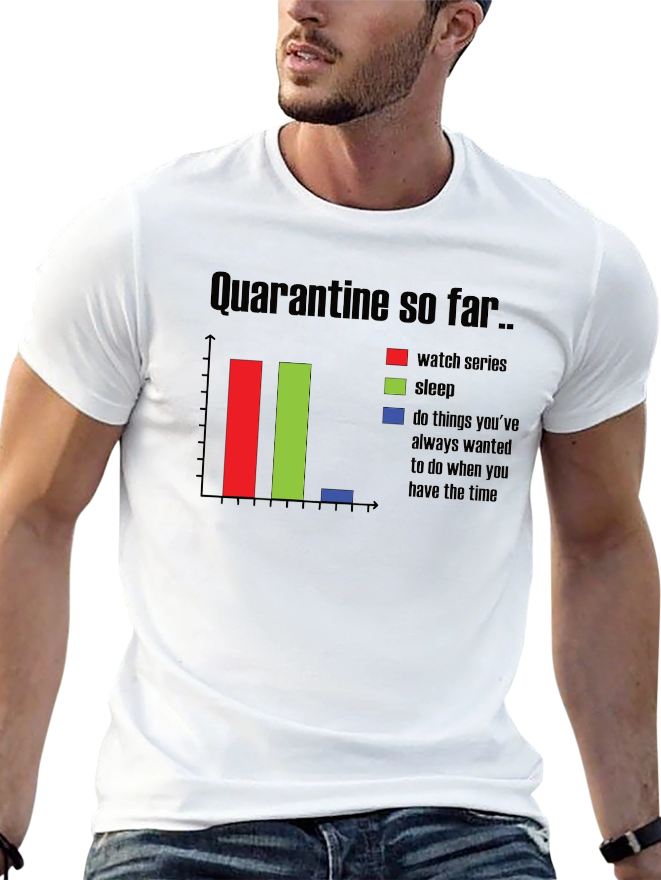 Quarantine Black T-Shirt - Watch Series Sleep Free Time