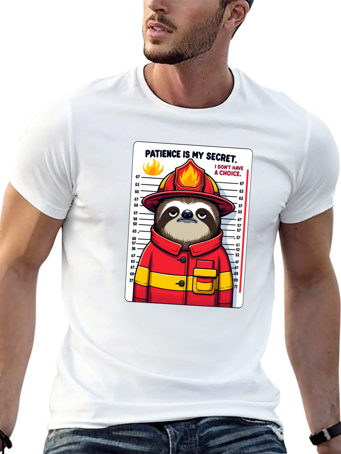 Sloth Firefighter T-Shirt - Patience is My Secret Tee