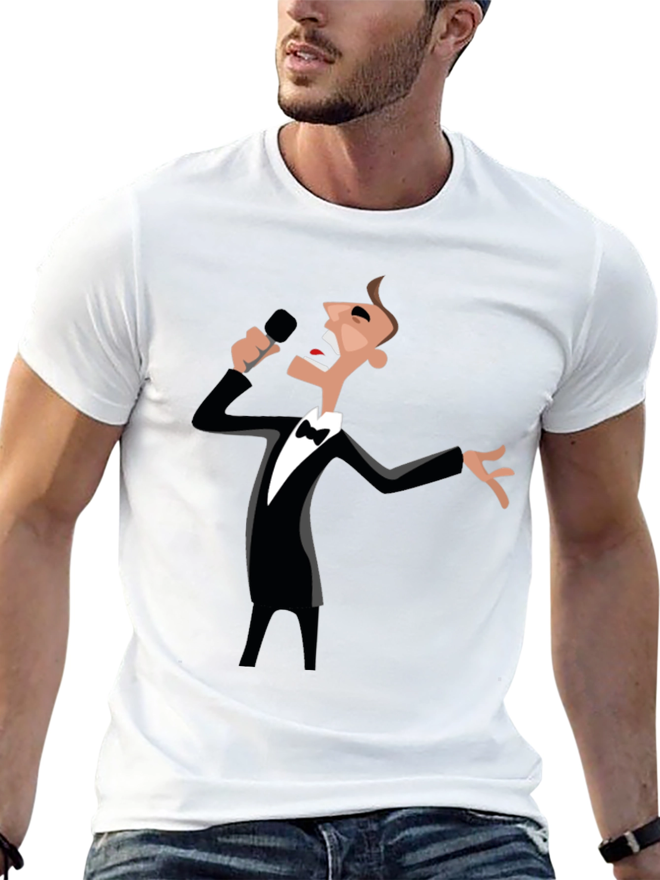 Singing Tuxedo Cartoon T-Shirt