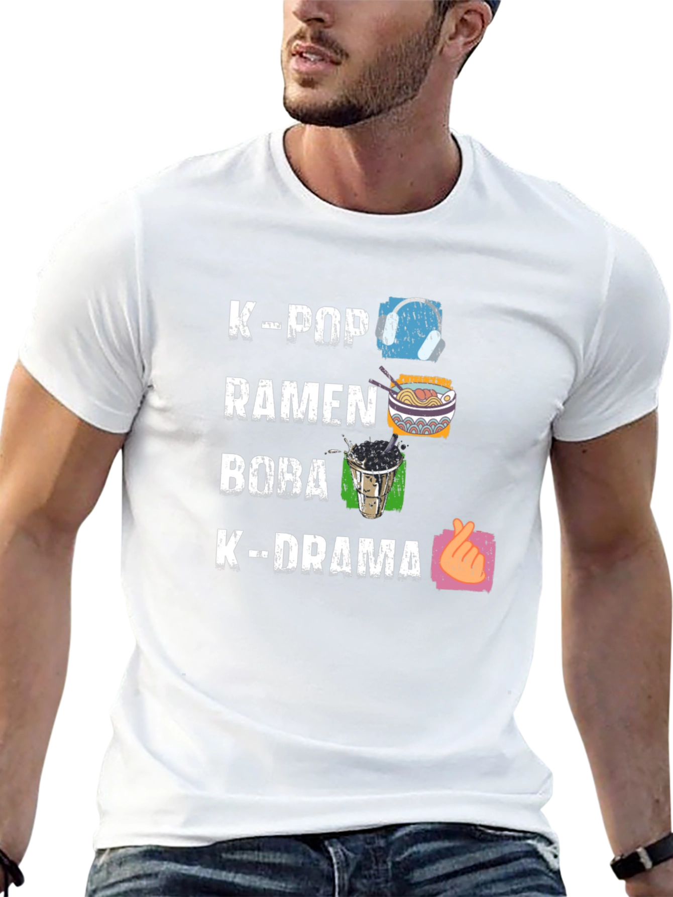 K-Pop Ramen Boba K-Drama Graphic Tee