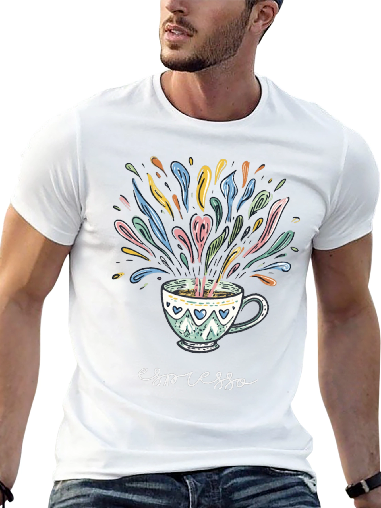 Espresso Art T-Shirt - Stylish Coffee Lover Tee