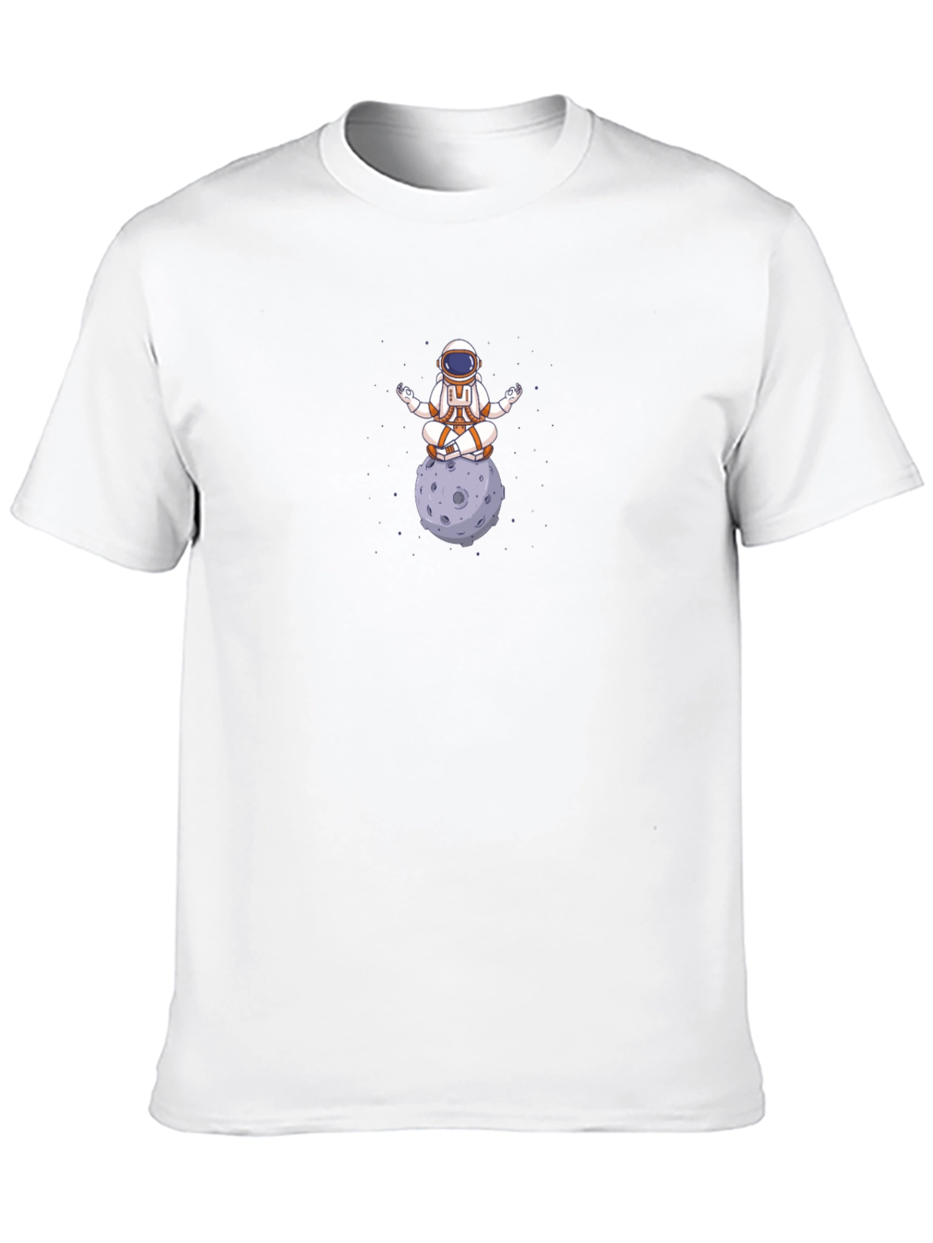 Meditating Astronaut on Moon Graphic T-Shirt