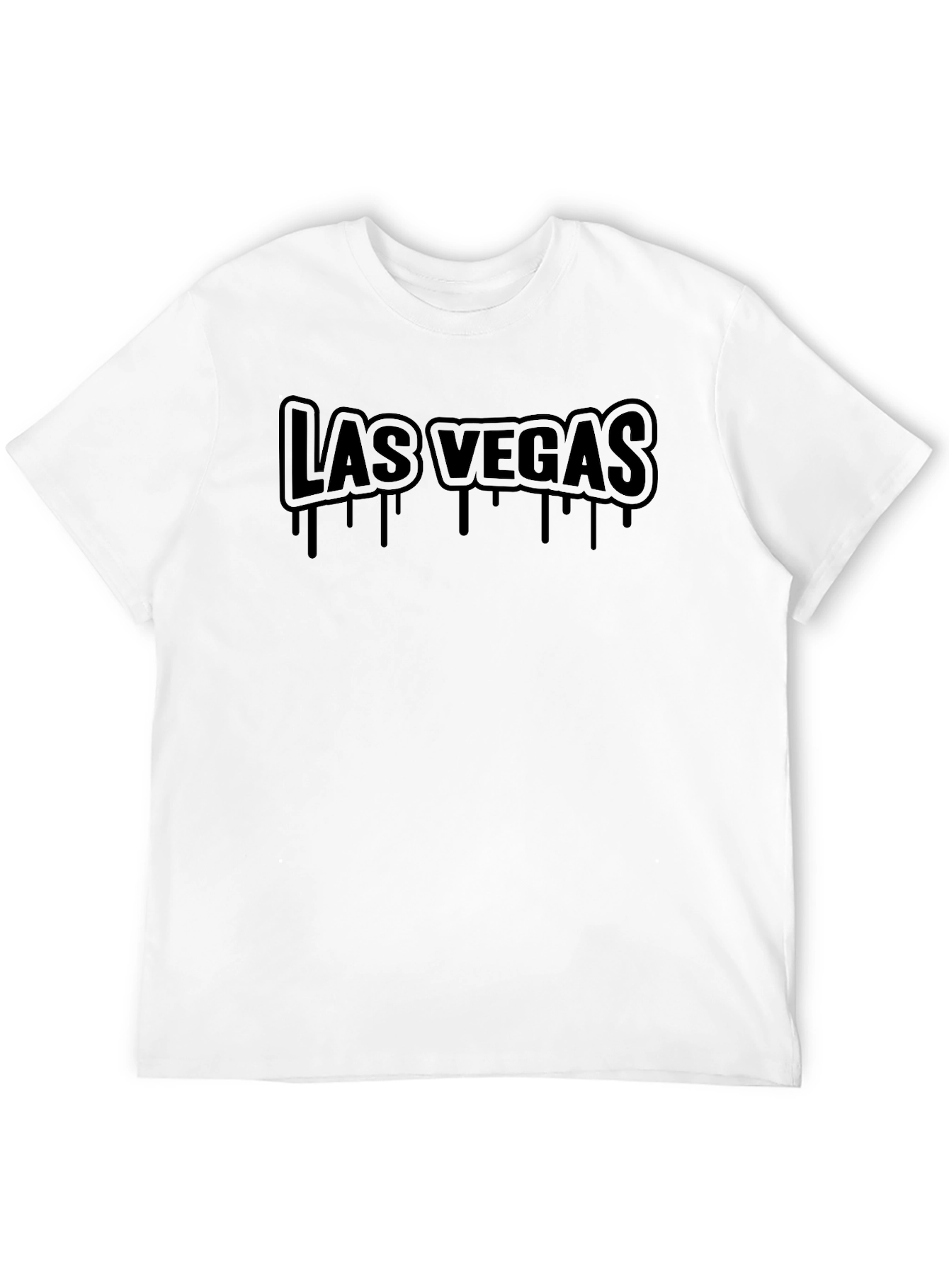 Las Vegas Drip Graphic Tee - Mens Black T-Shirt