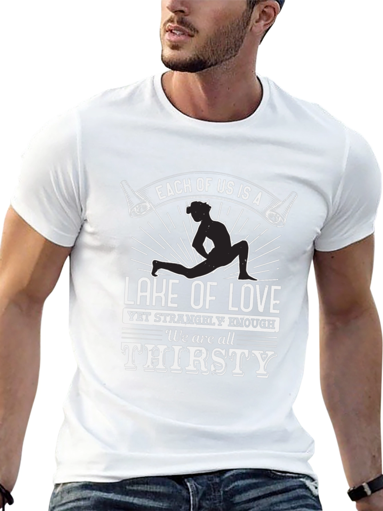 Lake of Love Graphic Tee - Unique Yoga Design