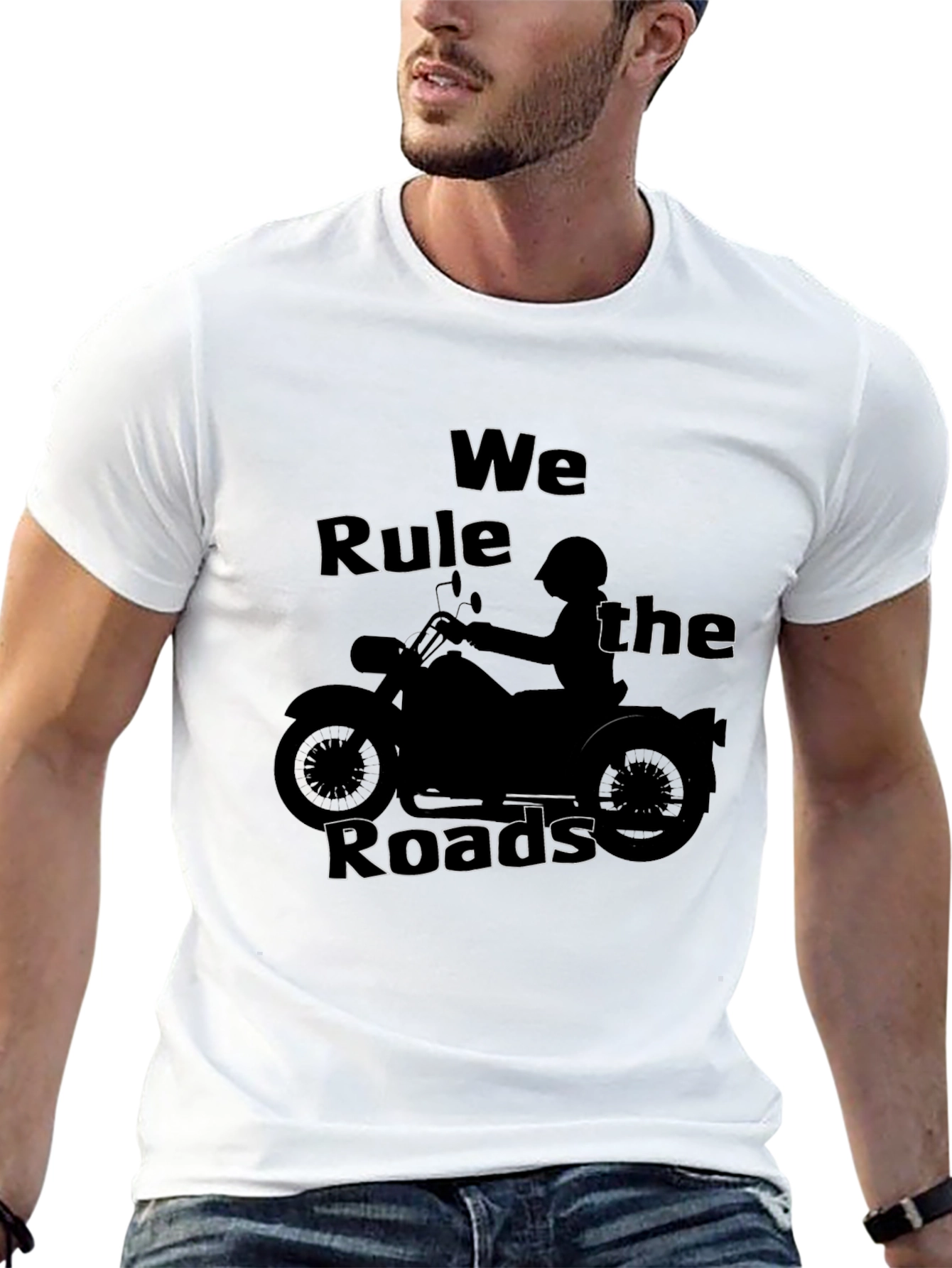 Biker Style T-Shirt - We Rule the Roads