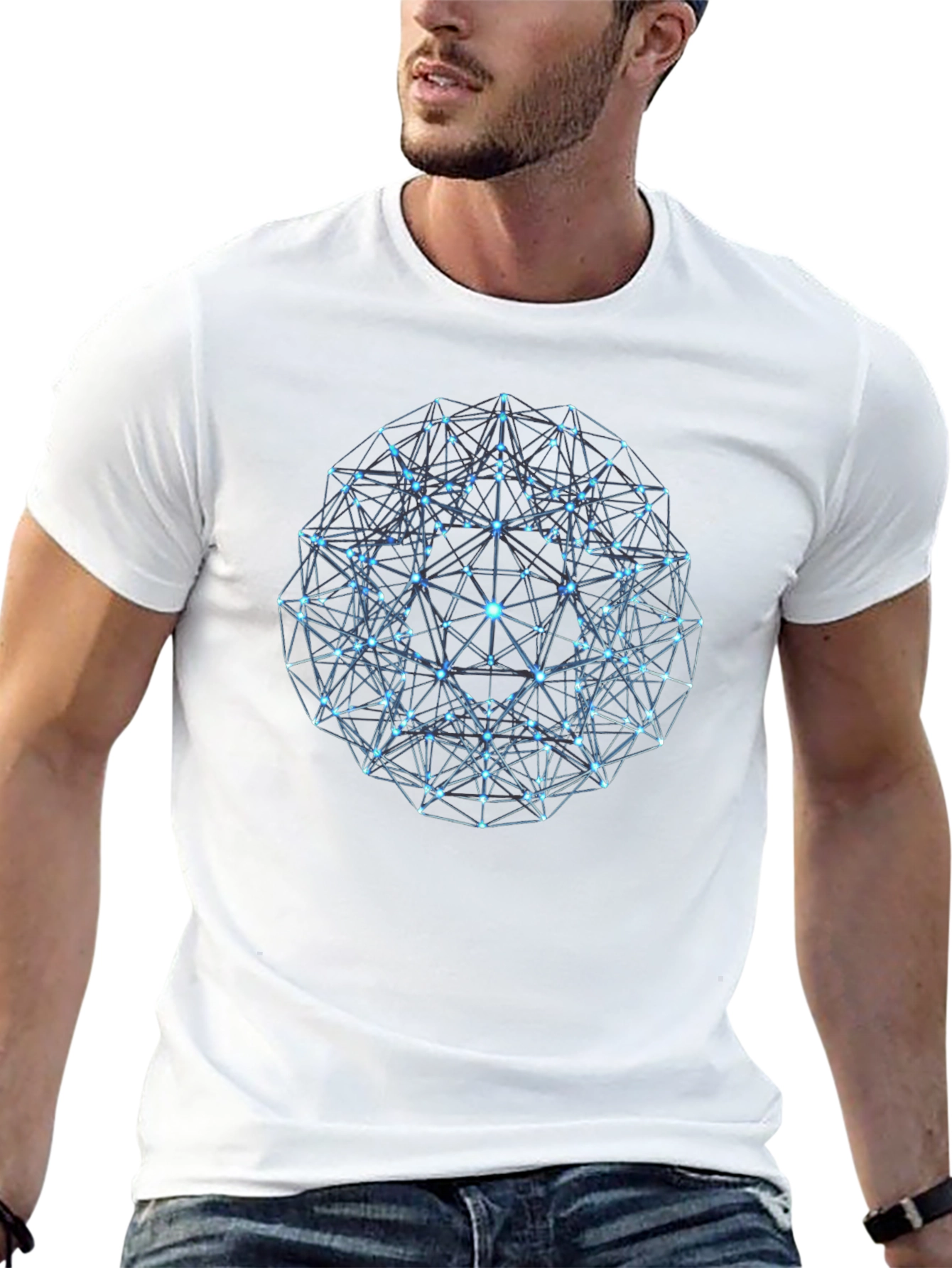 Geometric Sphere Graphic T-Shirt