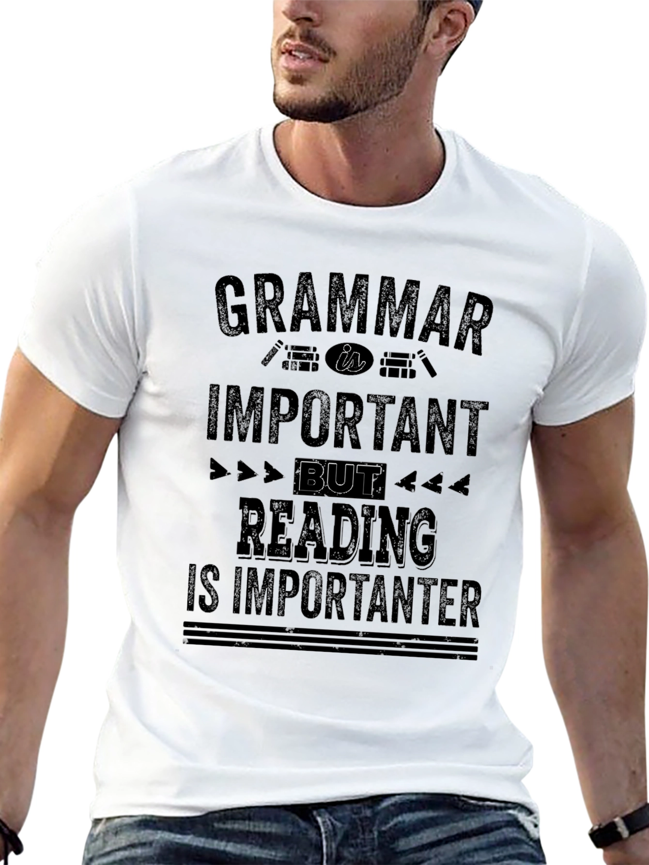 Grammar Reading Important T-Shirt Funny Slogan Tee