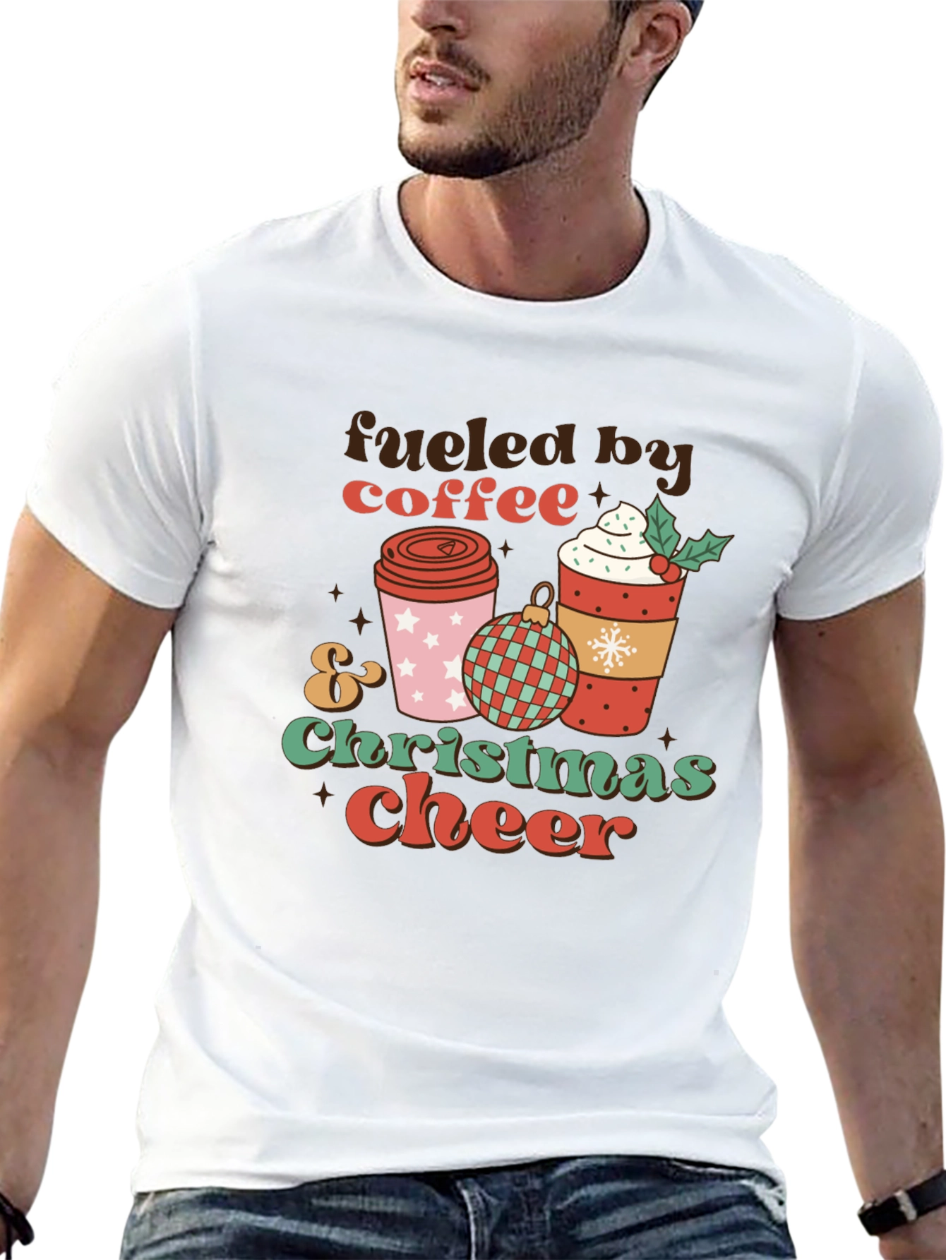 Fueled by Coffee Christmas Cheer Tee