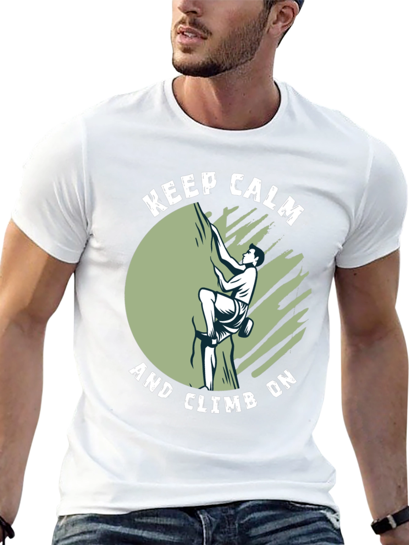 Keep Calm and Climb On Black T-Shirt