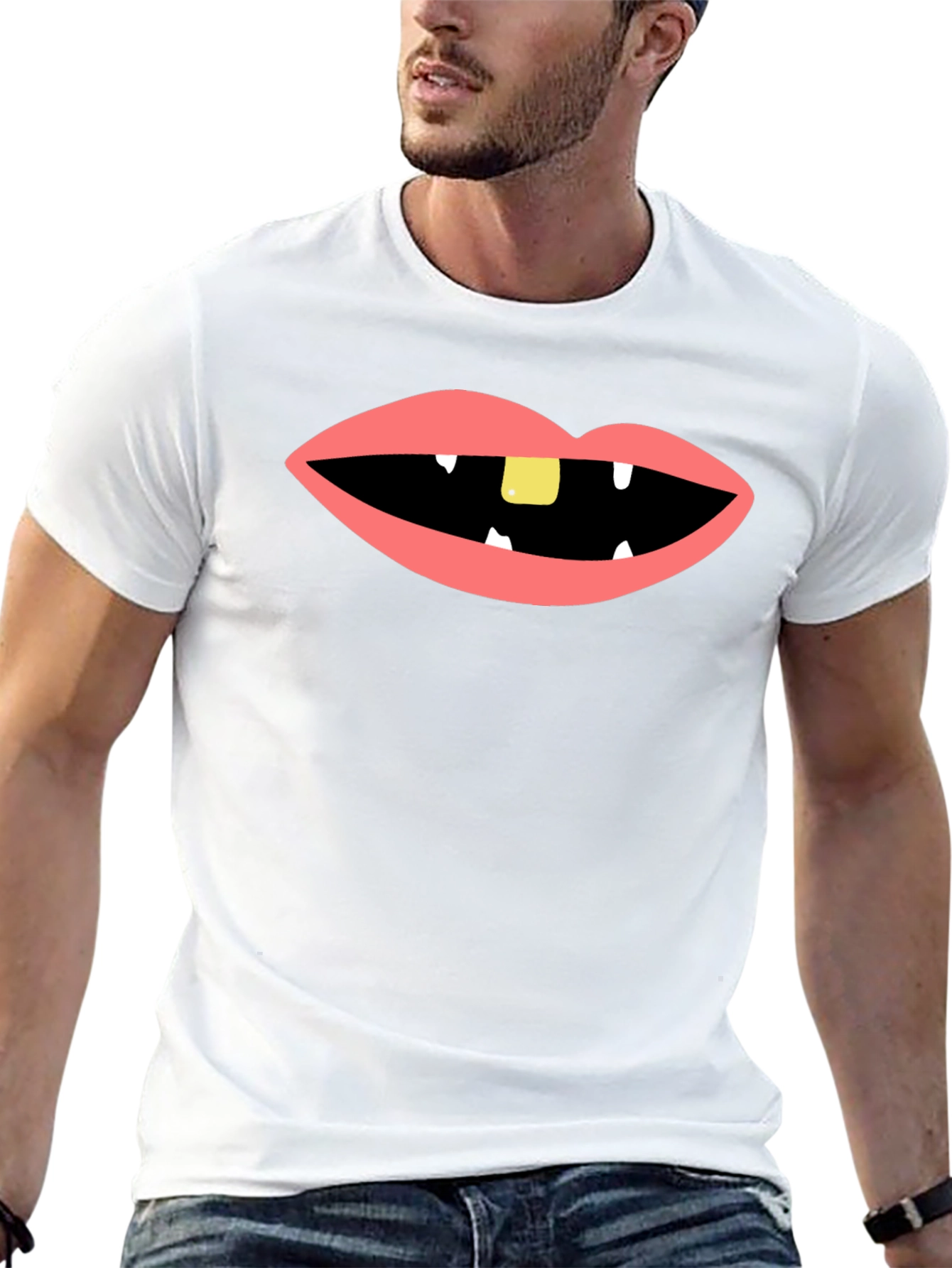 Funny Mouth Black T-Shirt