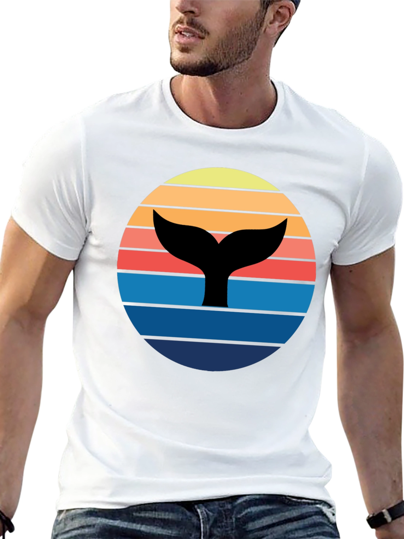 Whale Tail Sunset Graphic Tee