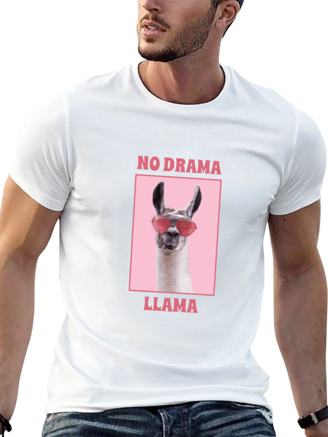 No Drama Llama Graphic Tee - Funny Animal Shirt