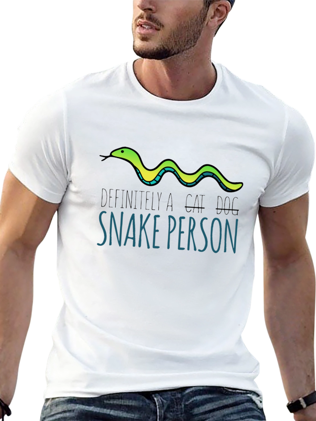 Funny Snake Person T-Shirt - Quirky Animal Lover Tee