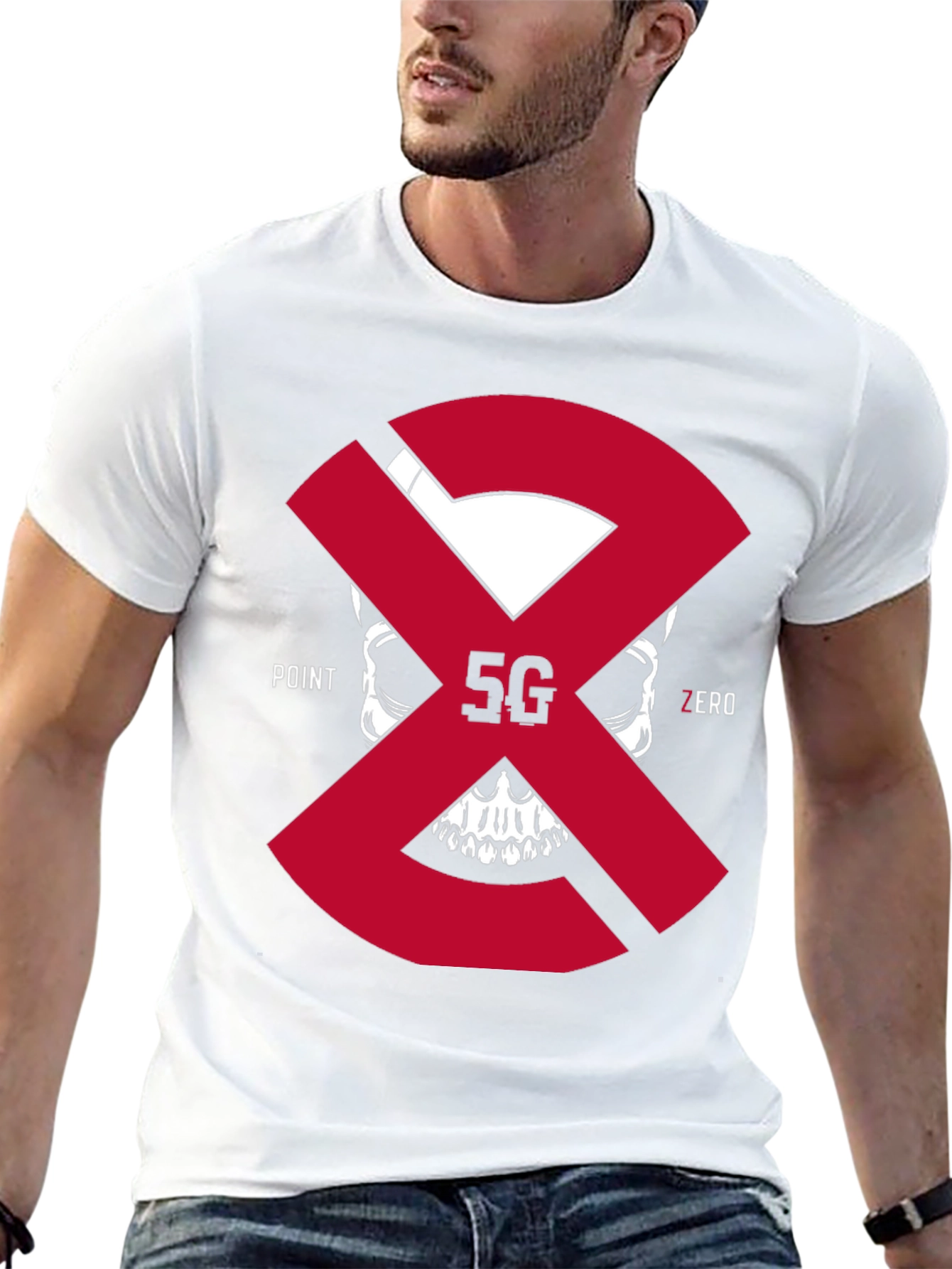 5G Point Zero Skull T-Shirt - Bold Graphic Tee