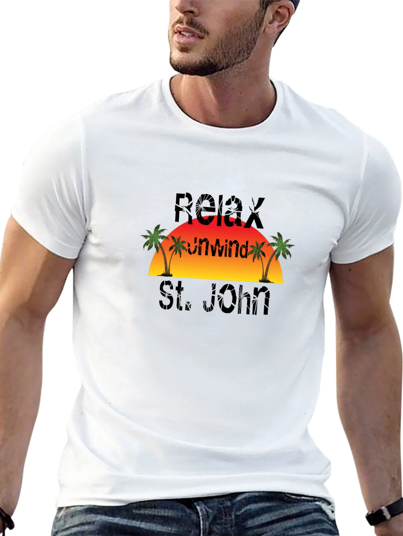 Relax Unwind St. John Black T-Shirt
