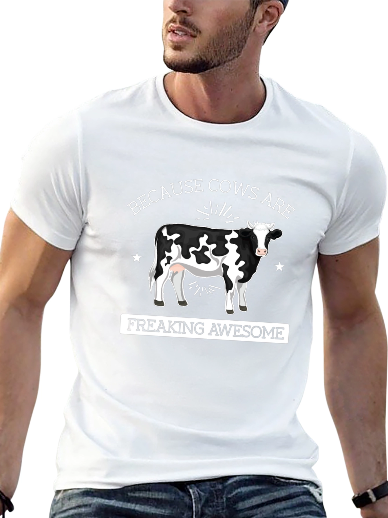 Cows are Awesome Graphic Tee - Black