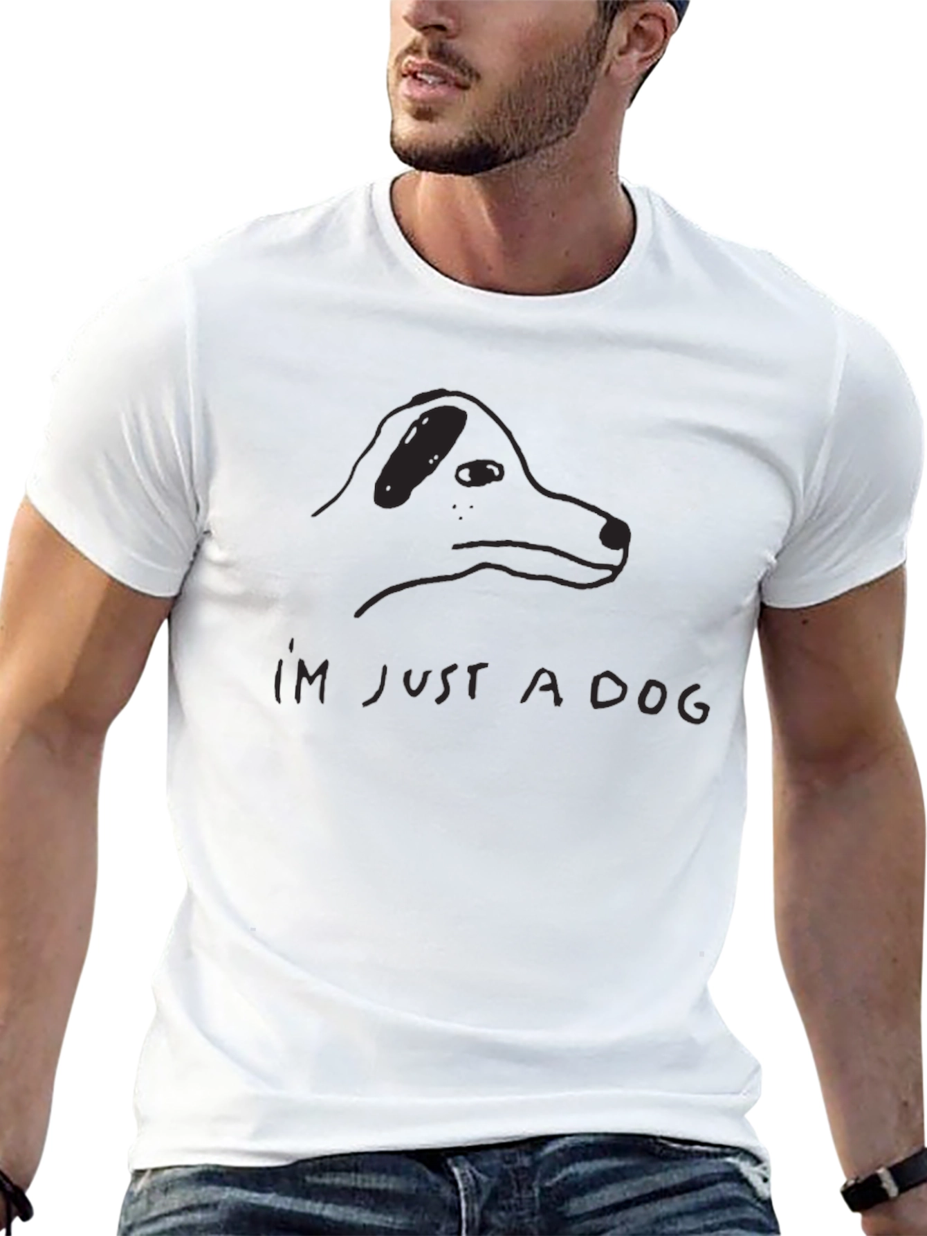 Just A Dog - Mens Black Graphic Tee