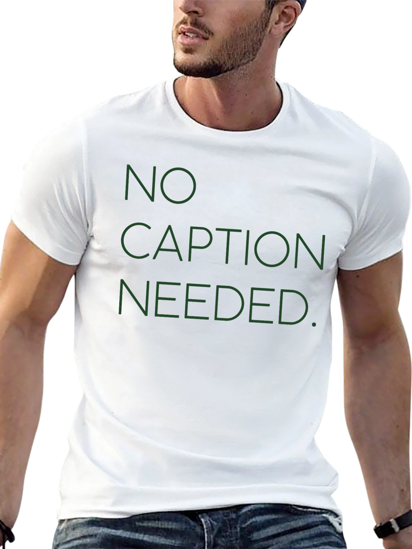 No Caption Needed Mens Black T-Shirt