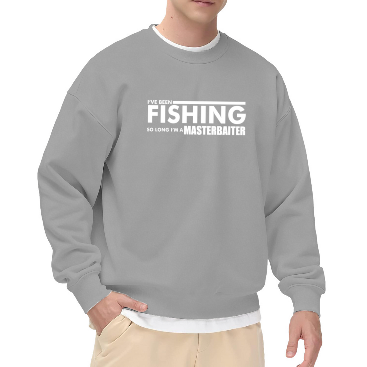 MASTER BAITER - Funny Fishing Graphic ԲÁìÎÀÒ | Unisex Pullover Sweatshirt