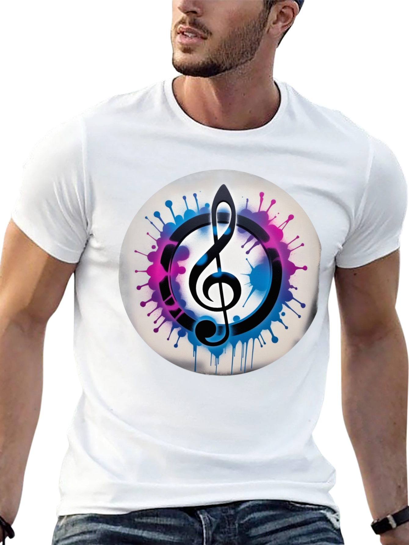Musical Note Graphic Tee - Stylish Comfort
