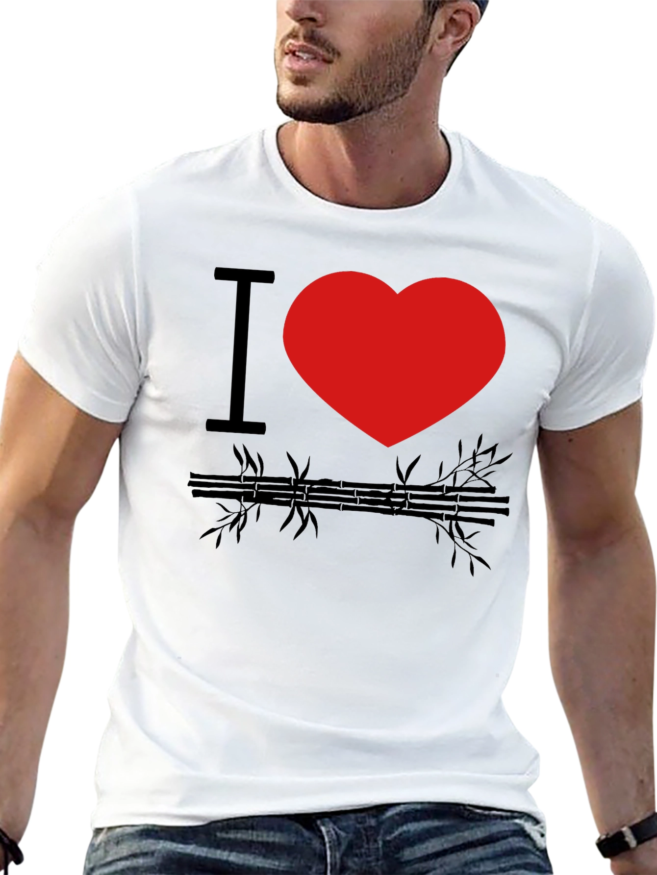 I Heart Bamboo Black Graphic Tee