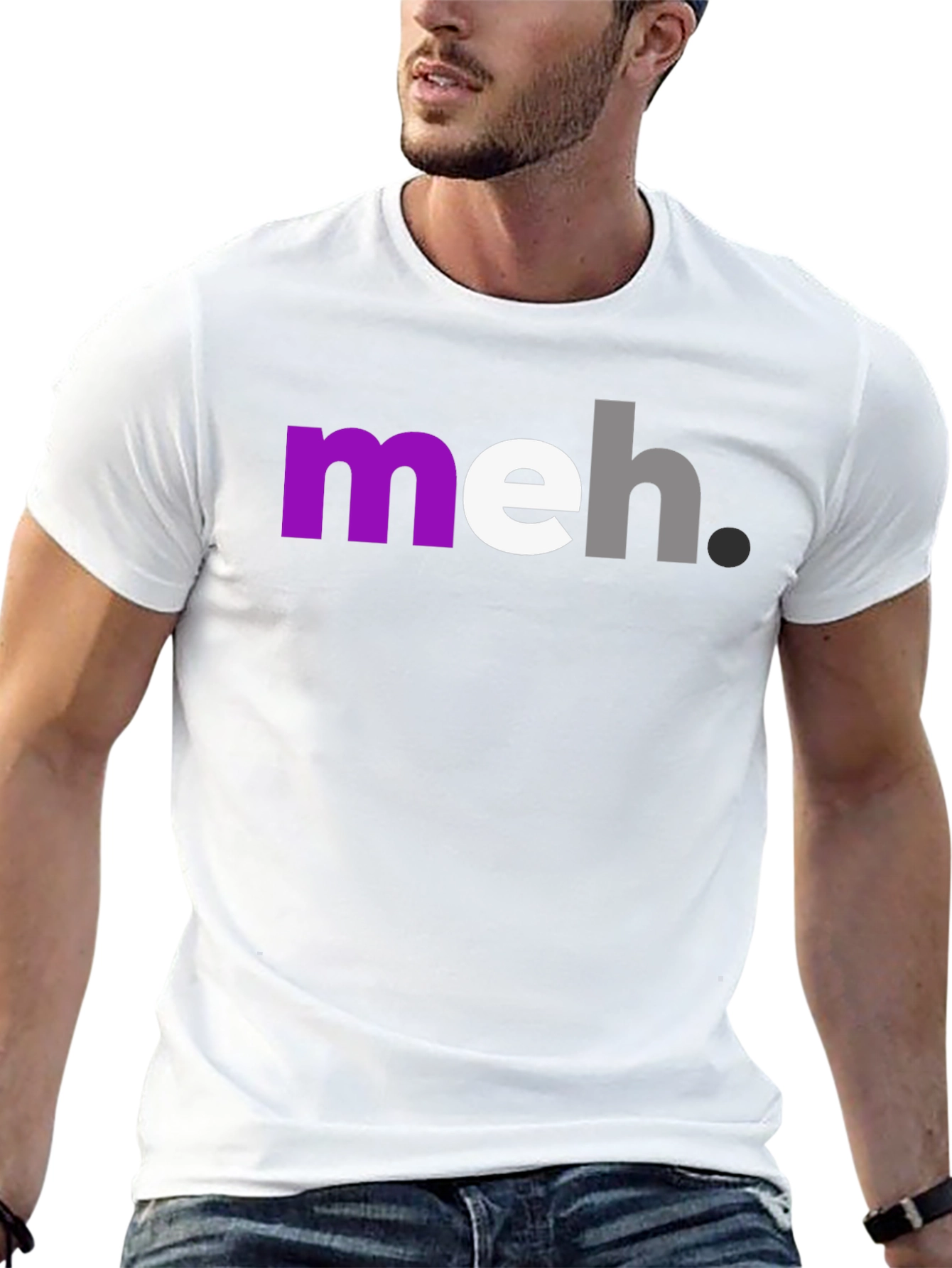 Meh. Graphic T-Shirt - Casual Crew Neck Tee