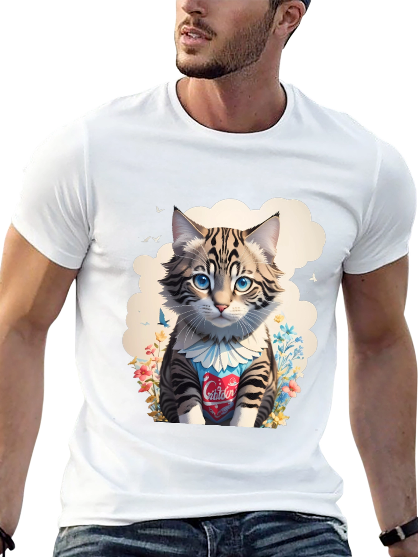 Cat Lover Tee: Cartoon Kitten Design