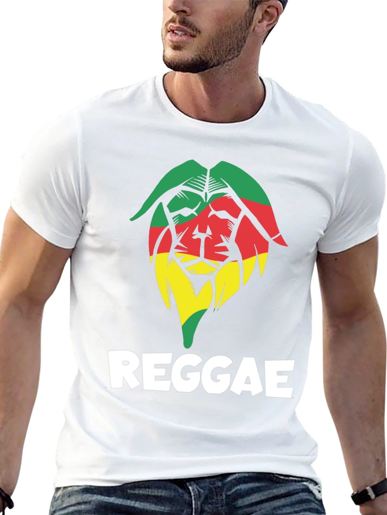 Reggae Lion Graphic Tee - Black Cotton T-Shirt