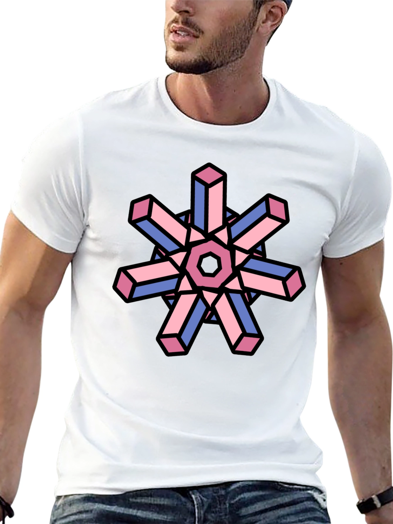 Geometric Illusion T-Shirt - Abstract Art Tee