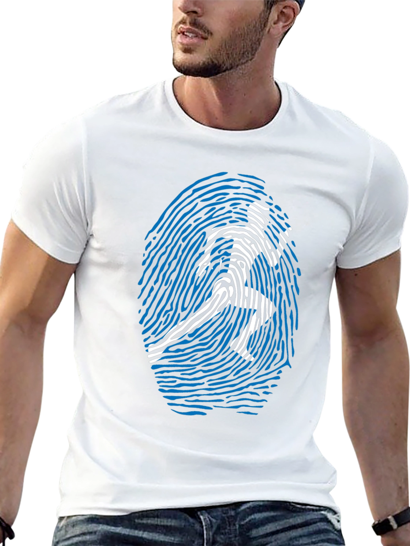 Fingerprint Runner Graphic T-Shirt