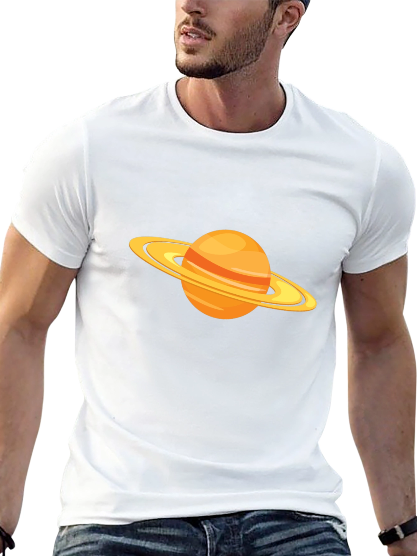 Saturn Graphic Black T-Shirt