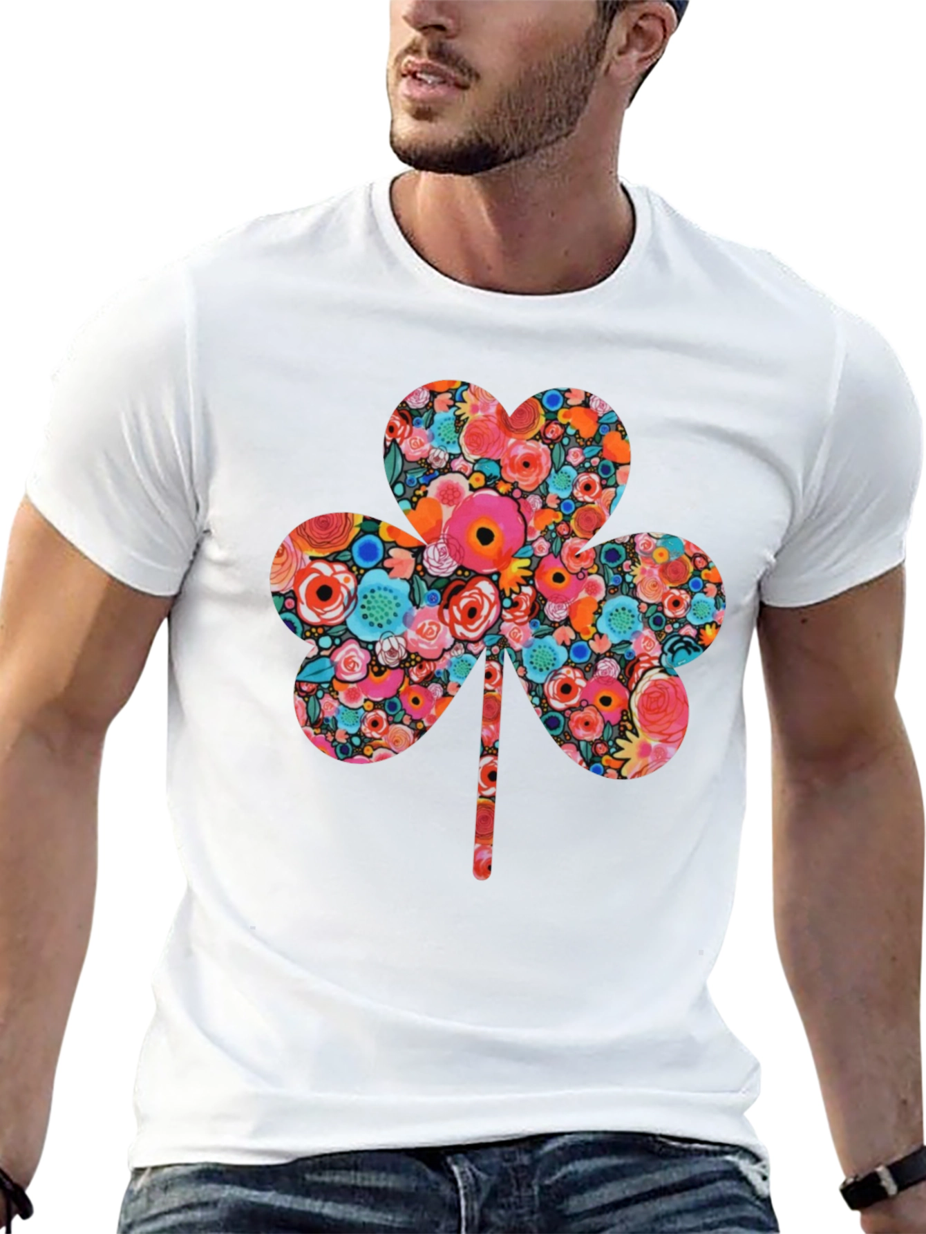 Floral Clover Graphic Tee - St. Patricks Day
