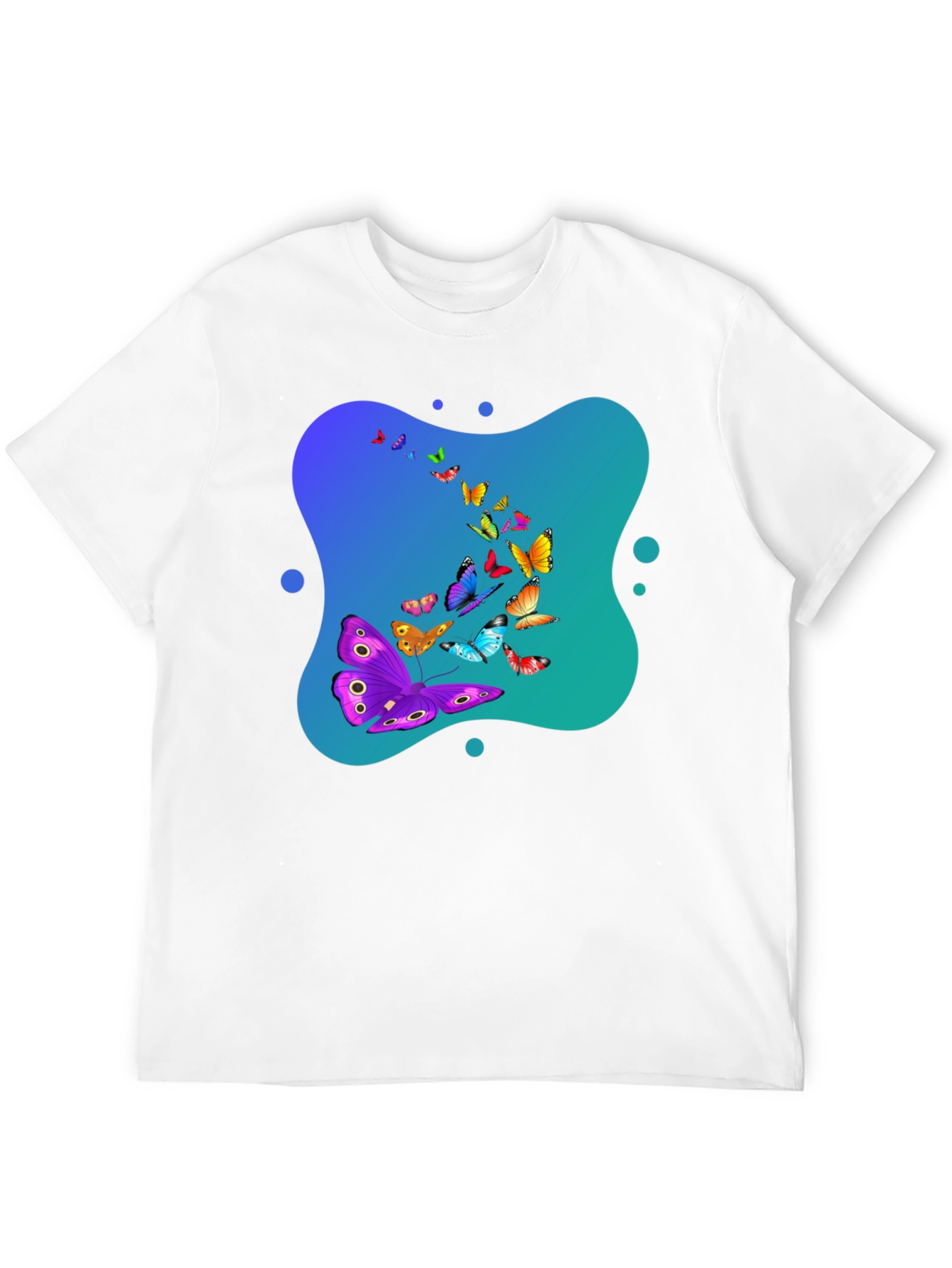 Butterfly Swarm Graphic Black T-Shirt