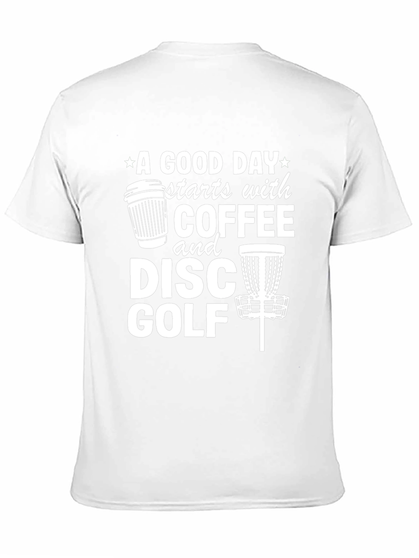 Coffee & Disc Golf T-Shirt | Black Graphic Tee