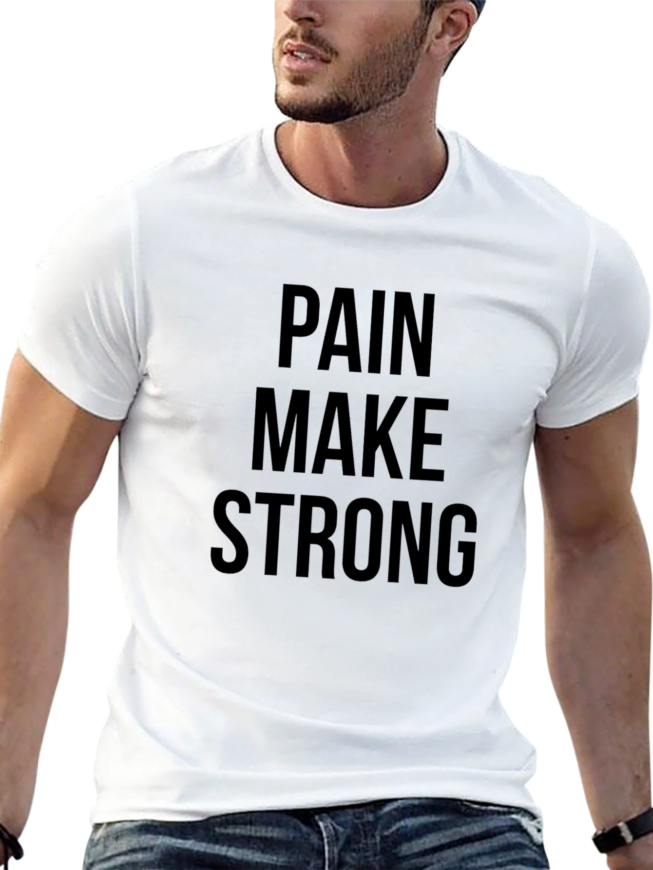 Pain Make Strong Black T-Shirt - Motivational Fitness