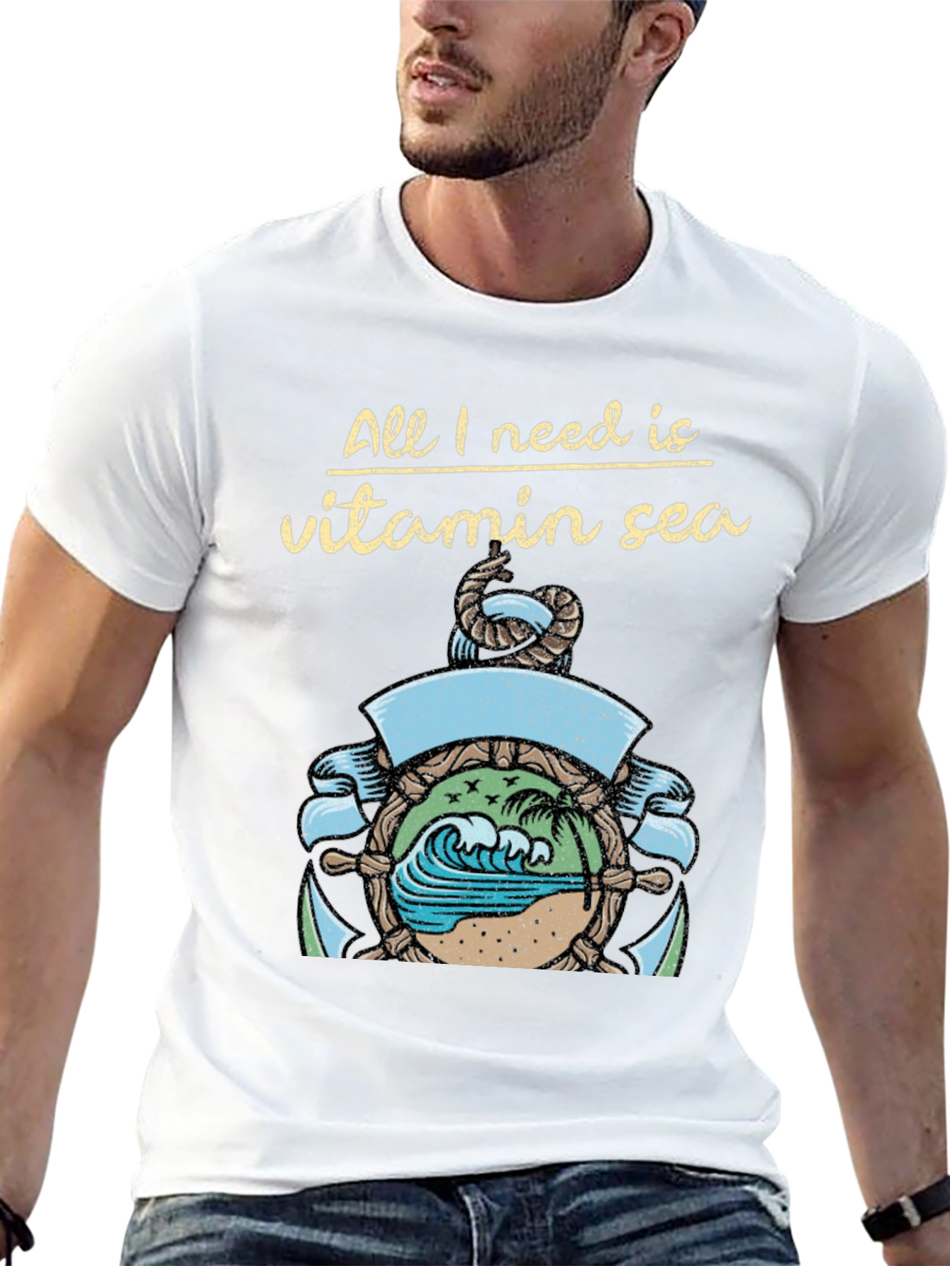 Vitamin Sea Graphic T-Shirt - Beach Lover Tee