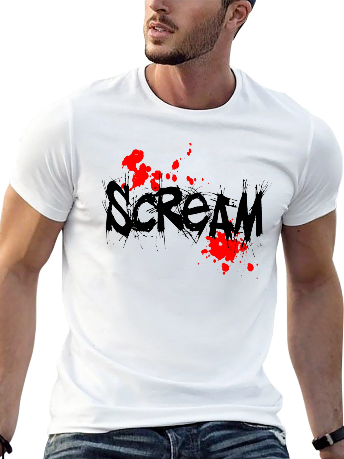Scream Movie Black Graphic T-Shirt