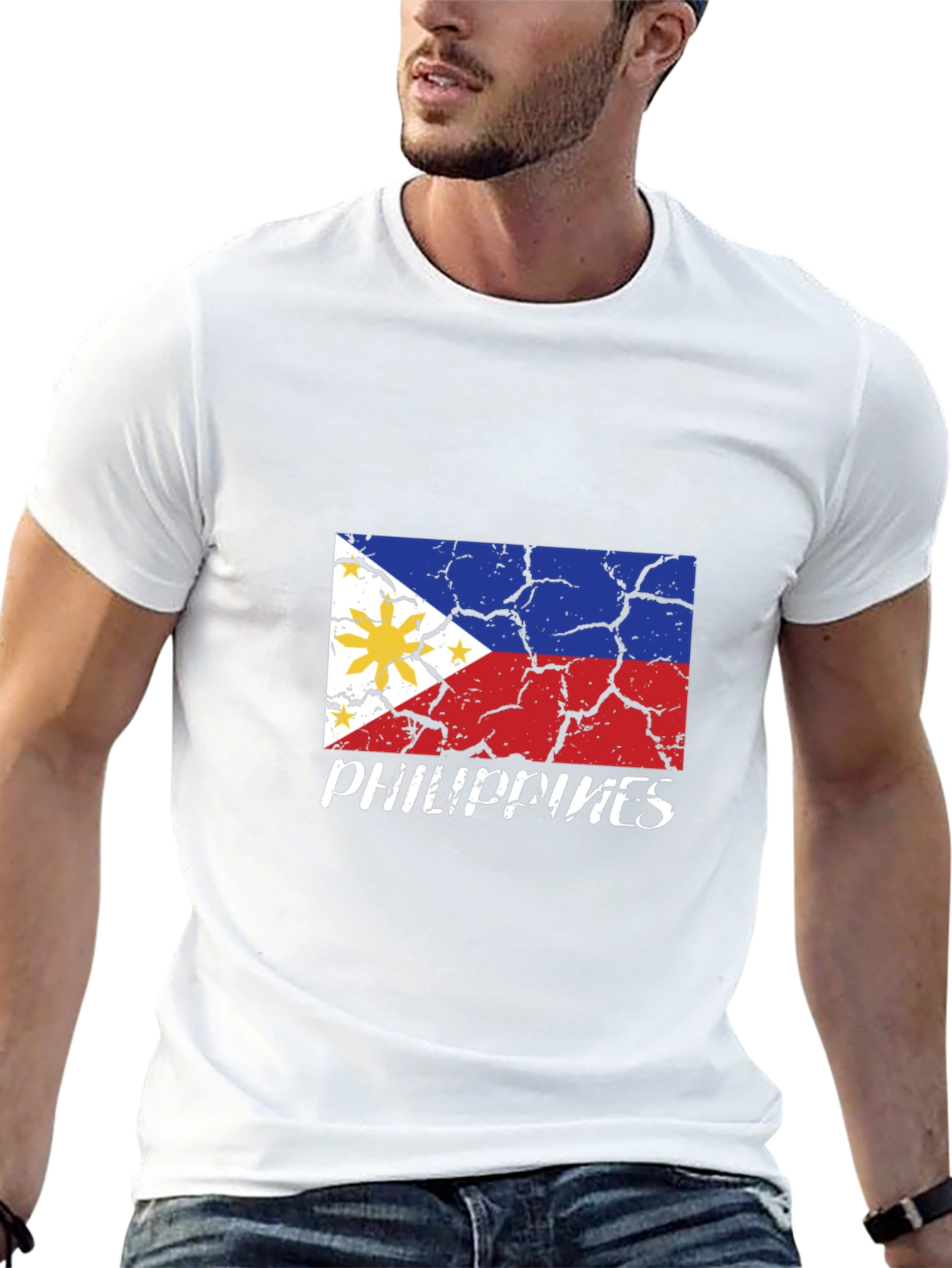 Philippines Flag Distressed T-Shirt