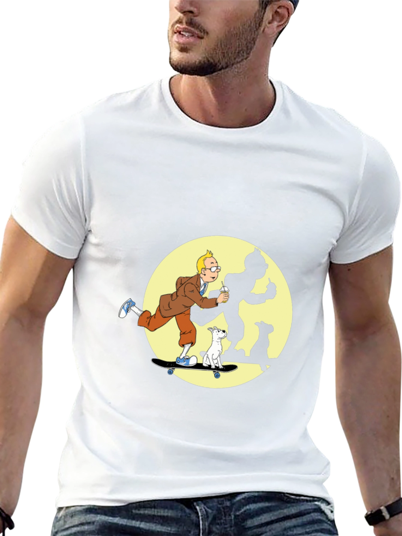 Tintin Skateboard T-Shirt