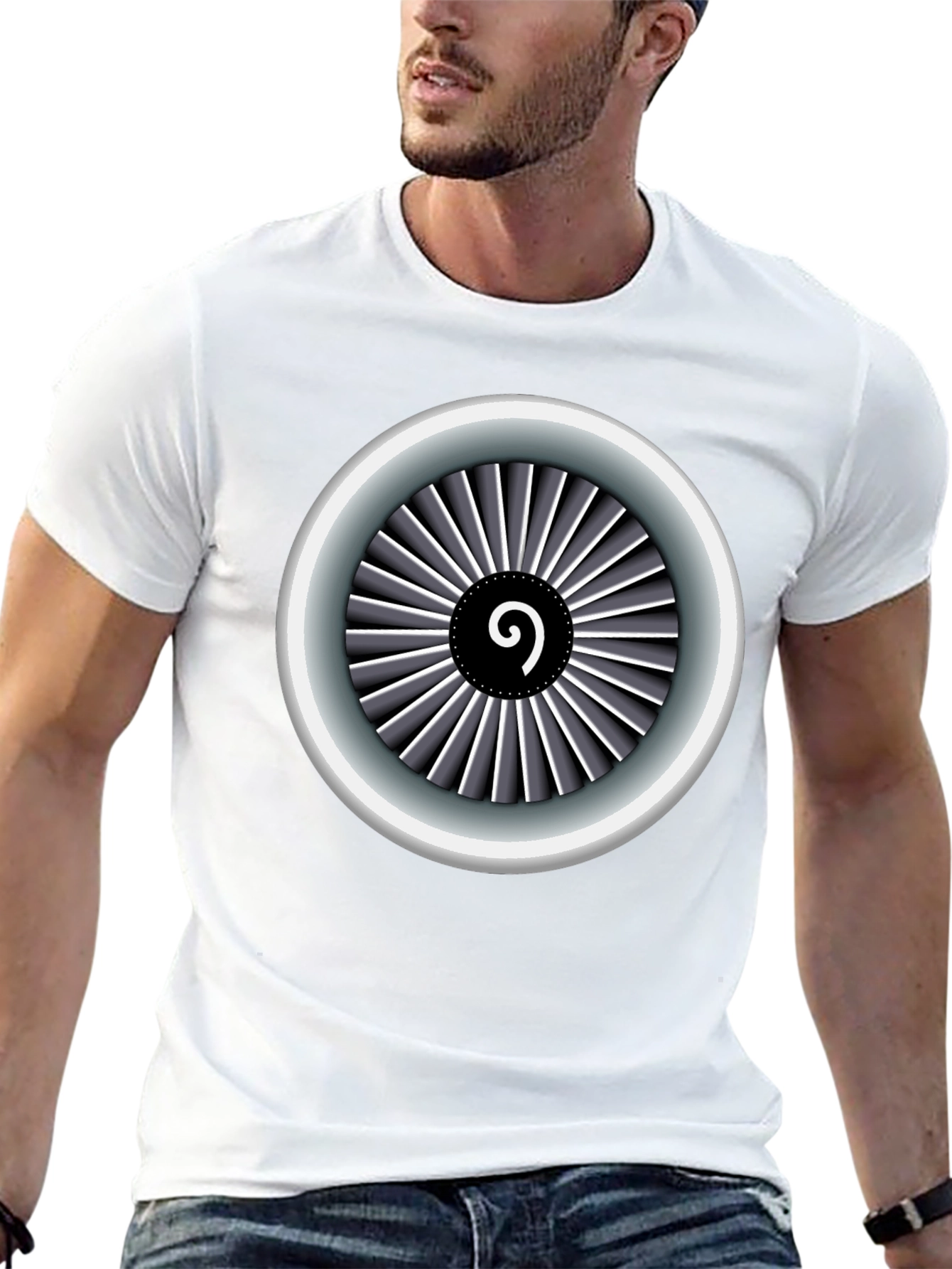Jet Engine T-Shirt: Aviation Enthusiast Apparel
