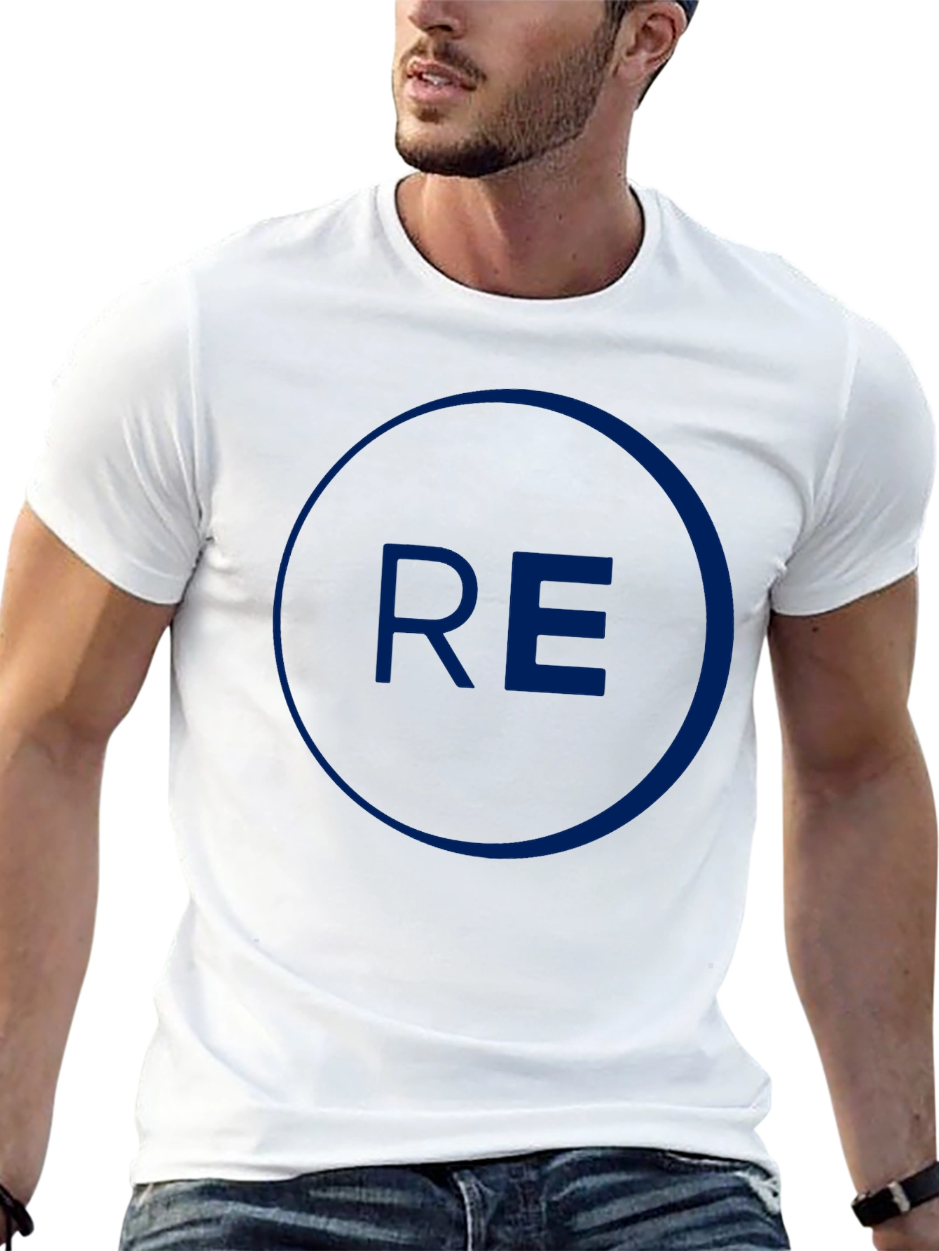 Mens Black Graphic Tee - Circle RE Design