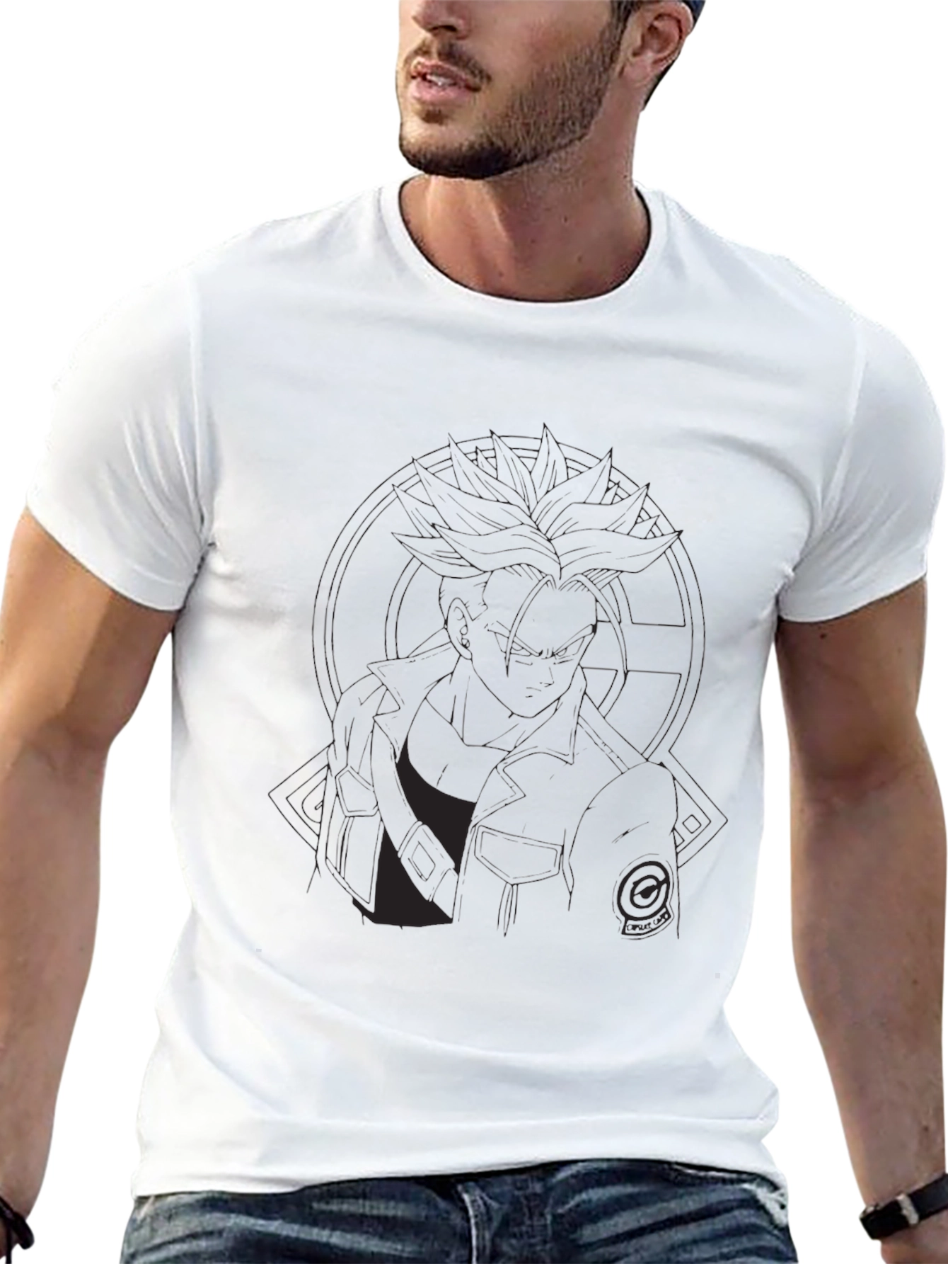 Mens Black Graphic Print T-Shirt