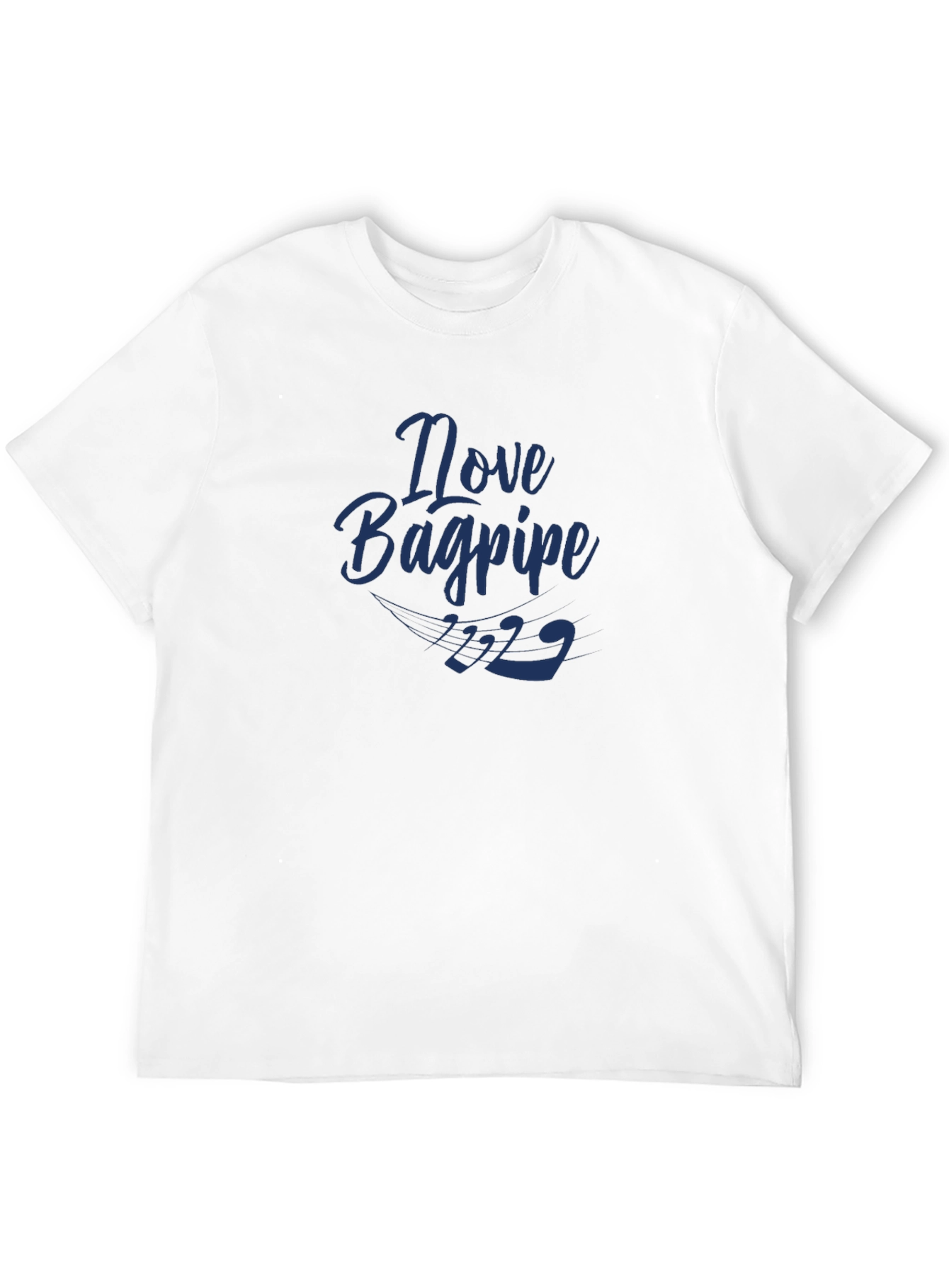 Novelty Bagpipe Graphic Tee - Black