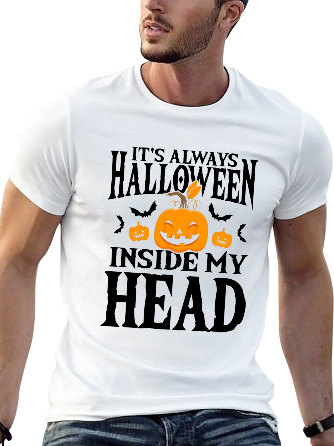 Halloween Inside My Head Black T-Shirt