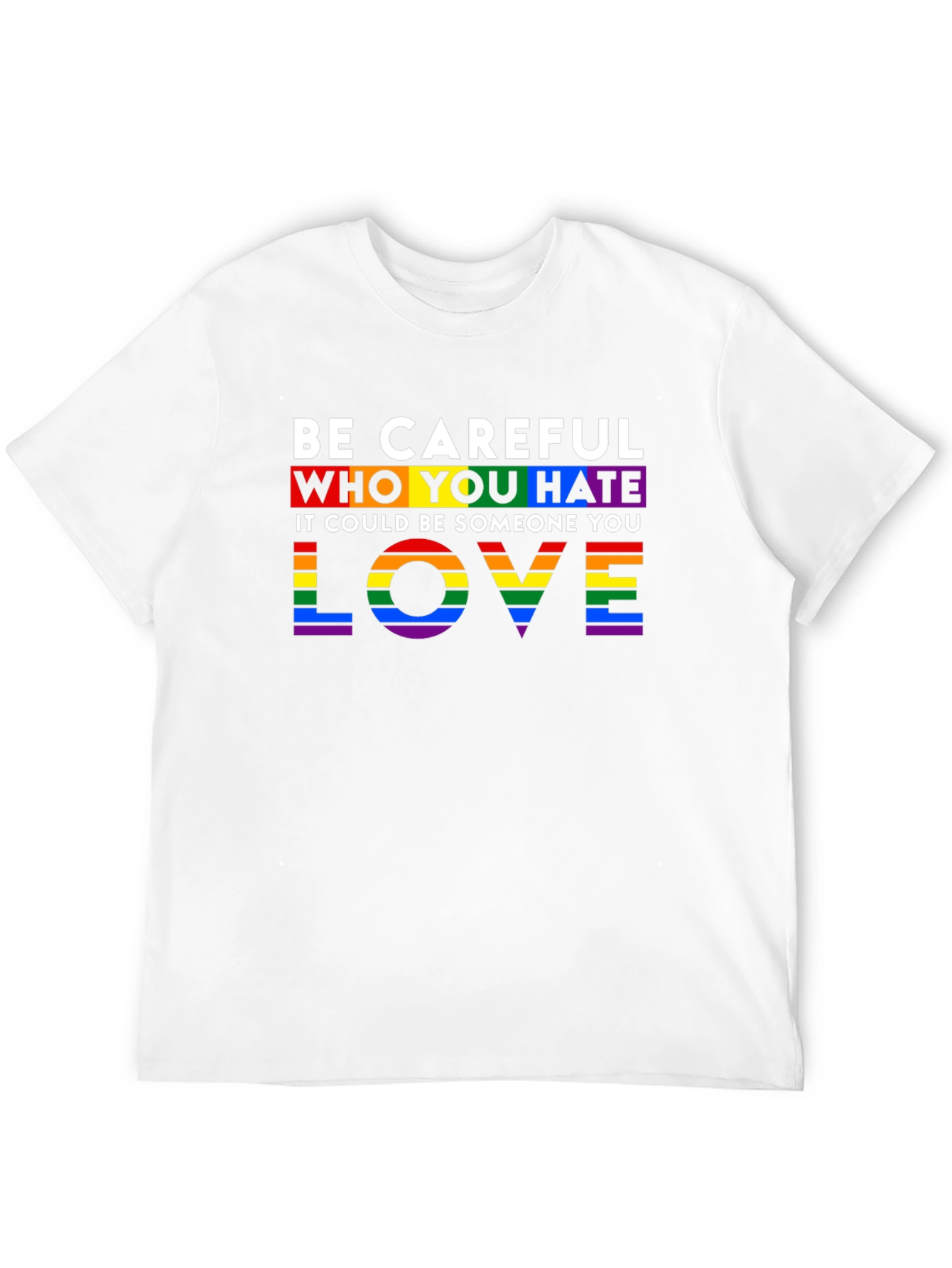 Be Careful Who You Hate LGBTQ+ Pride T-Shirt