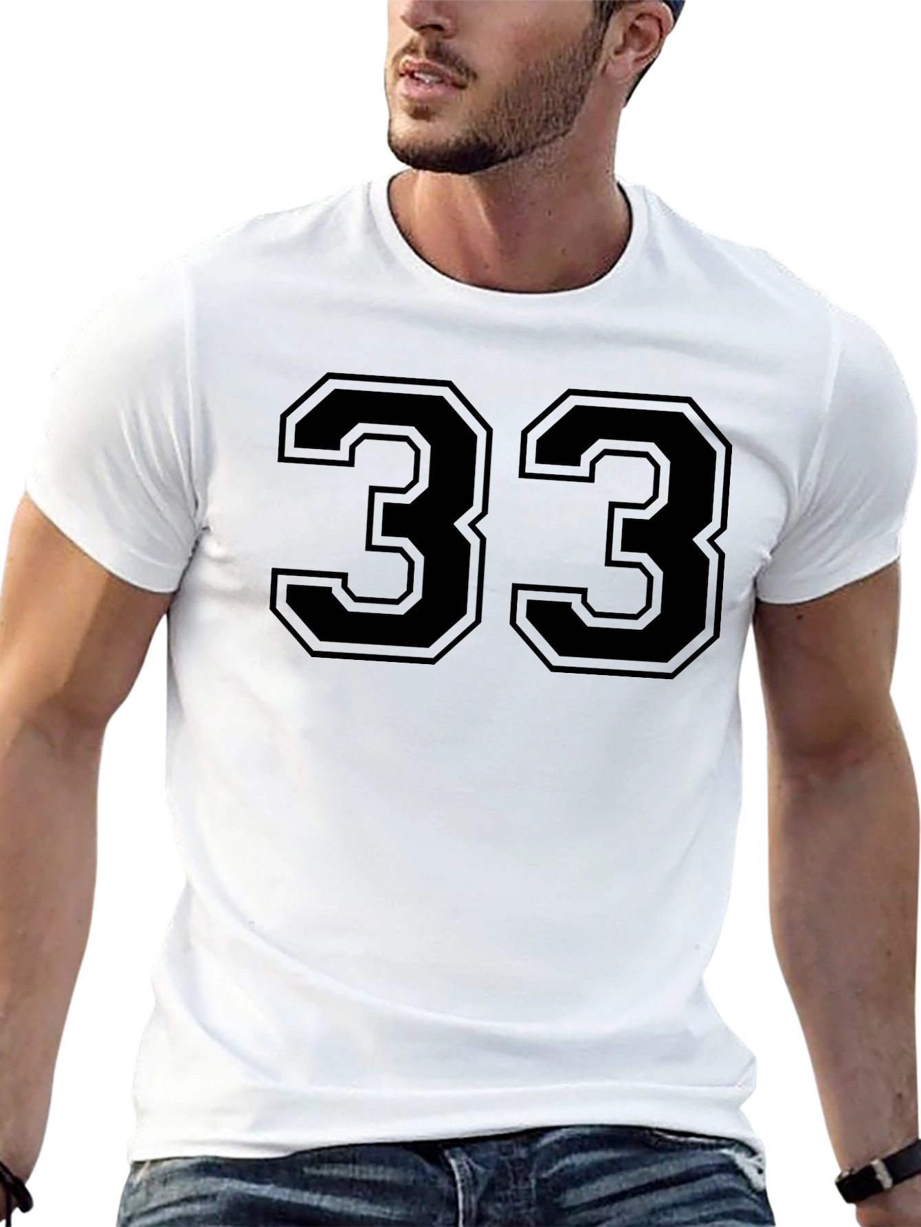 Bold Number 33 Black T-Shirt