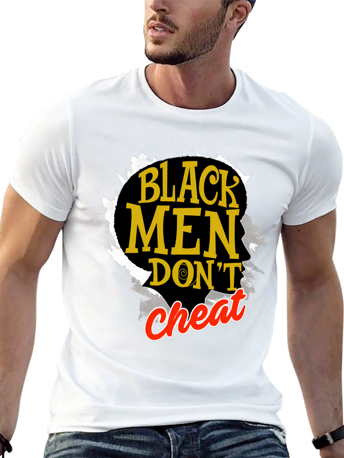 Black Men Dont Cheat Graphic T-Shirt