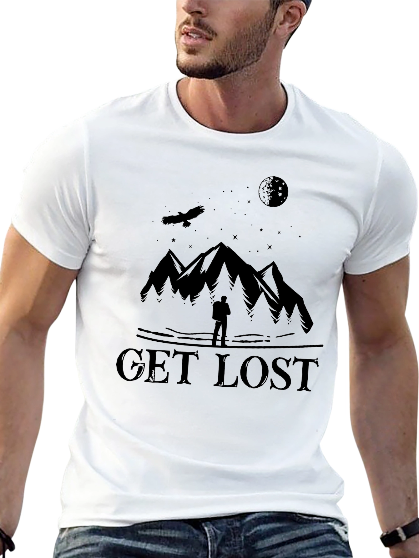 Get Lost Graphic Tee - Black Adventure Shirt