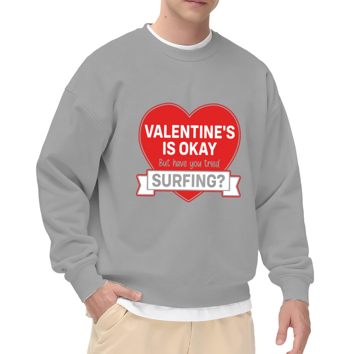 VALENTINE'S IS OKAY - Valentine Heart Graphic ԲÁìÎÀÒ | Unisex Pullover Sweatshirt